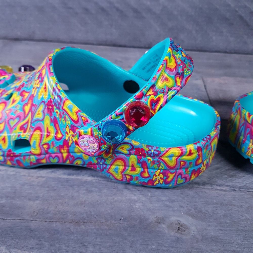 CROCS X Lisa Frank Classic Clogs Kids Size J5 Womens 7 Limited Edition - Picture 5 of 9